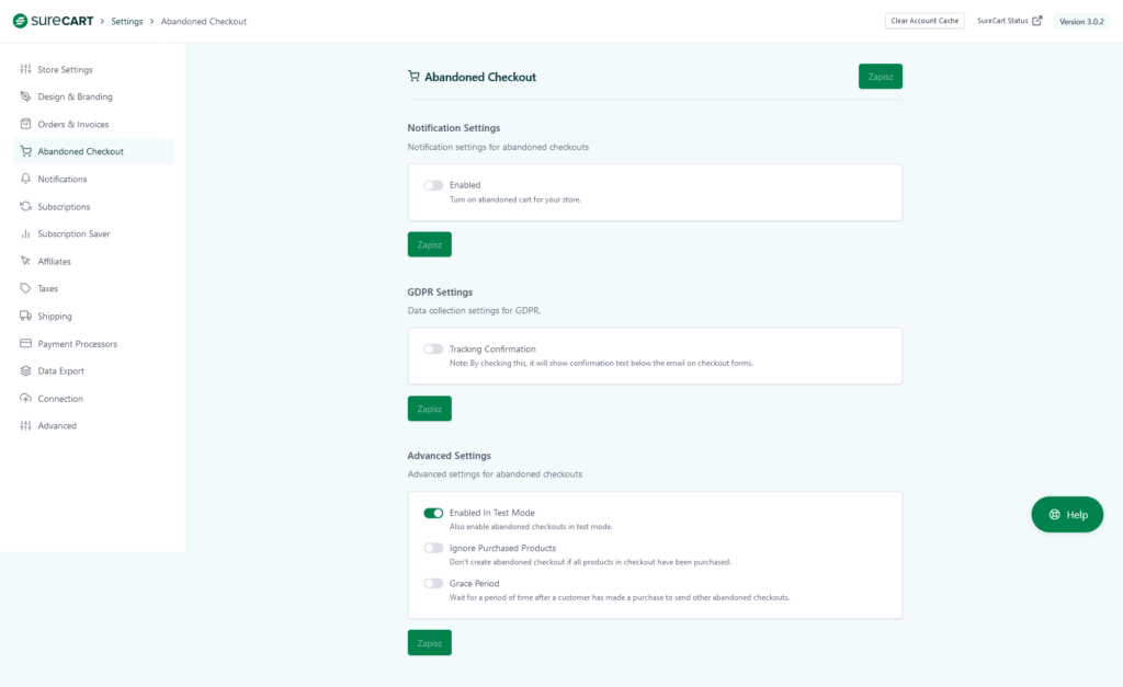 Konfiguracja w wordpress