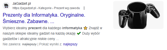 meta opis z emotikonami widocznymi w wynikach google