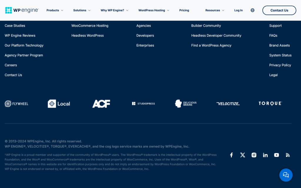 Klauzula na stronach wp engine