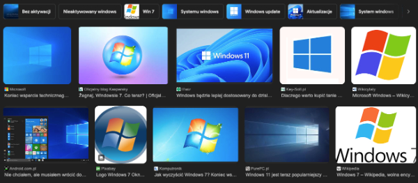 Niebieski w identyfikacji wizualnej Microsoftu, w systemie Windows
